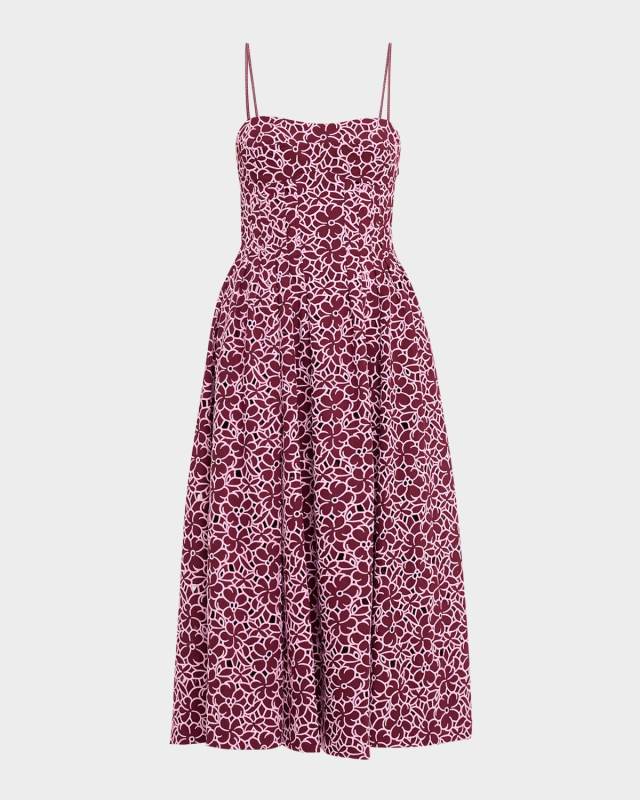 Kittiya Embroidered Sleeveless Midi Dress